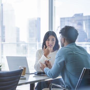 A Patelco Certified Financial Specialist provides counseling to a customer.